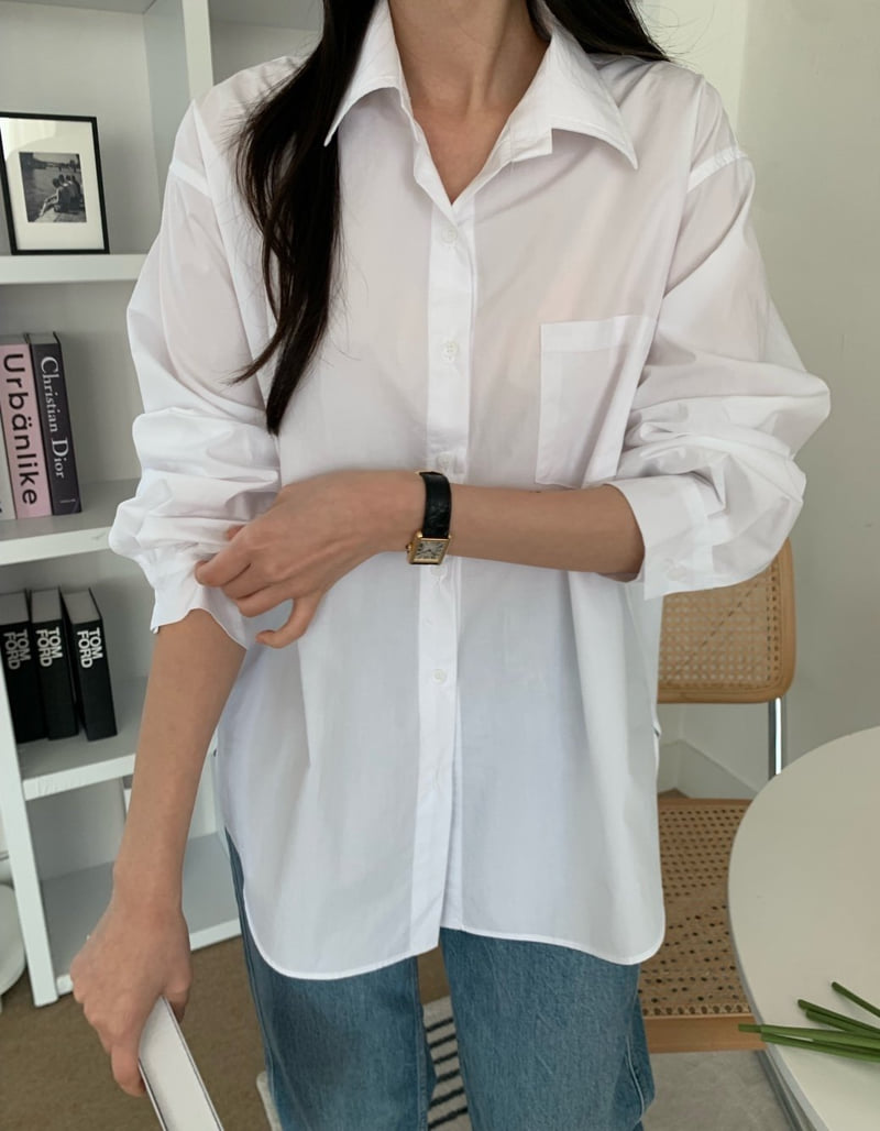 Allu - Korean Women Fashion - #womensfashion - Back Button Shirt - 11