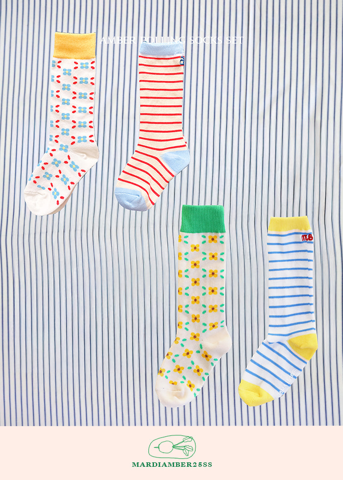 Amber - Korean Children Fashion - #designkidswear - Falling Socks Set - 2