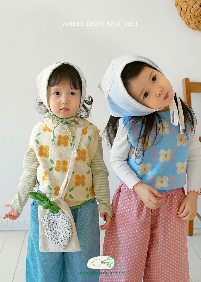 Amber - Korean Children Fashion - #designkidswear - Dayney Knit Vest - 2