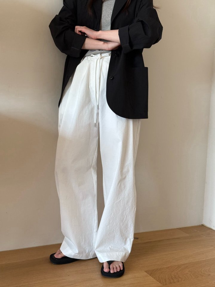 Amygrace - Korean Women Fashion - #womensfashion - Micael String Cotton Pants - 4