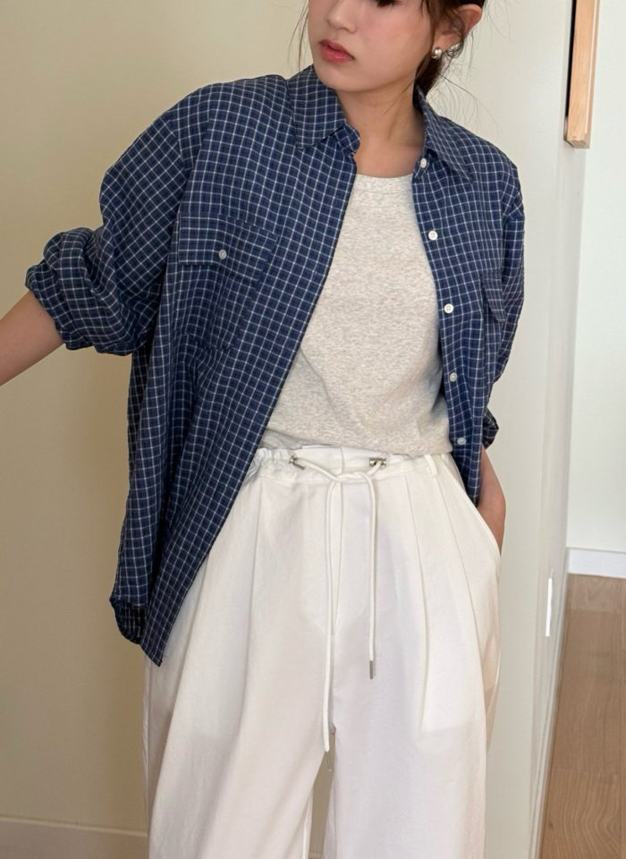 Amygrace - Korean Women Fashion - #momslook - Micael String Cotton Pants - 6
