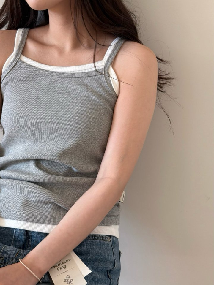 Amygrace - Korean Women Fashion - #momslook - Rib Sleeveless Top - 5