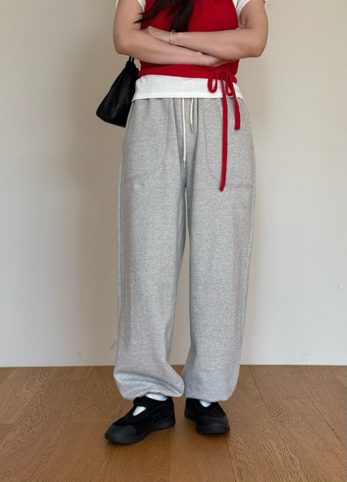 Amygrace - Korean Women Fashion - #momslook - House Pocket Banding Pants - 3