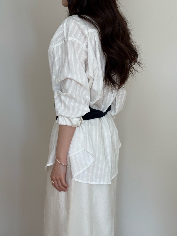 Amygrace - Korean Women Fashion - #momslook - Finger Cotton Shirts - 7