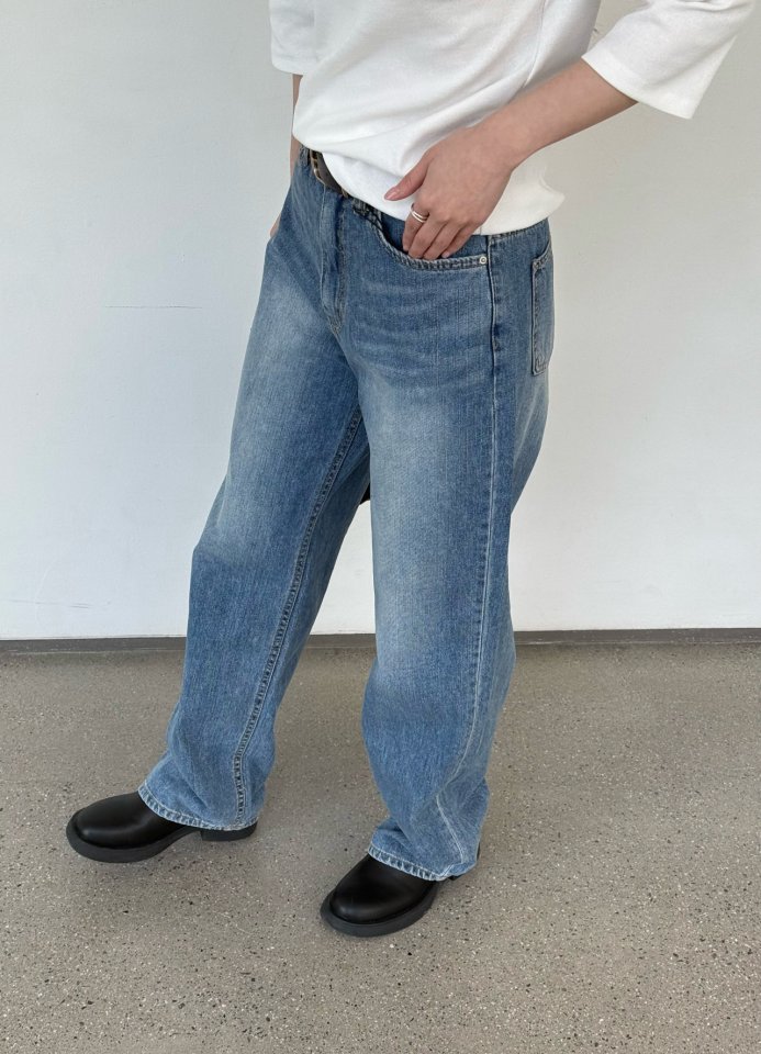 Amygrace - Korean Women Fashion - #momslook - Jackson Denim Pants - 5