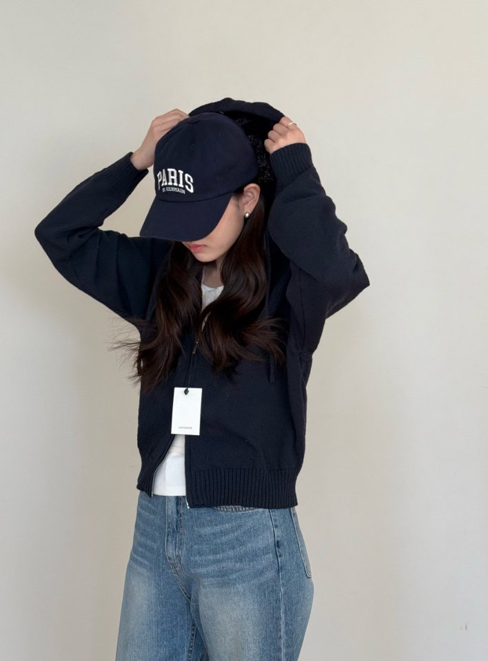Amygrace - Korean Women Fashion - #momslook - Bridge Hood Knit Jacket - 5