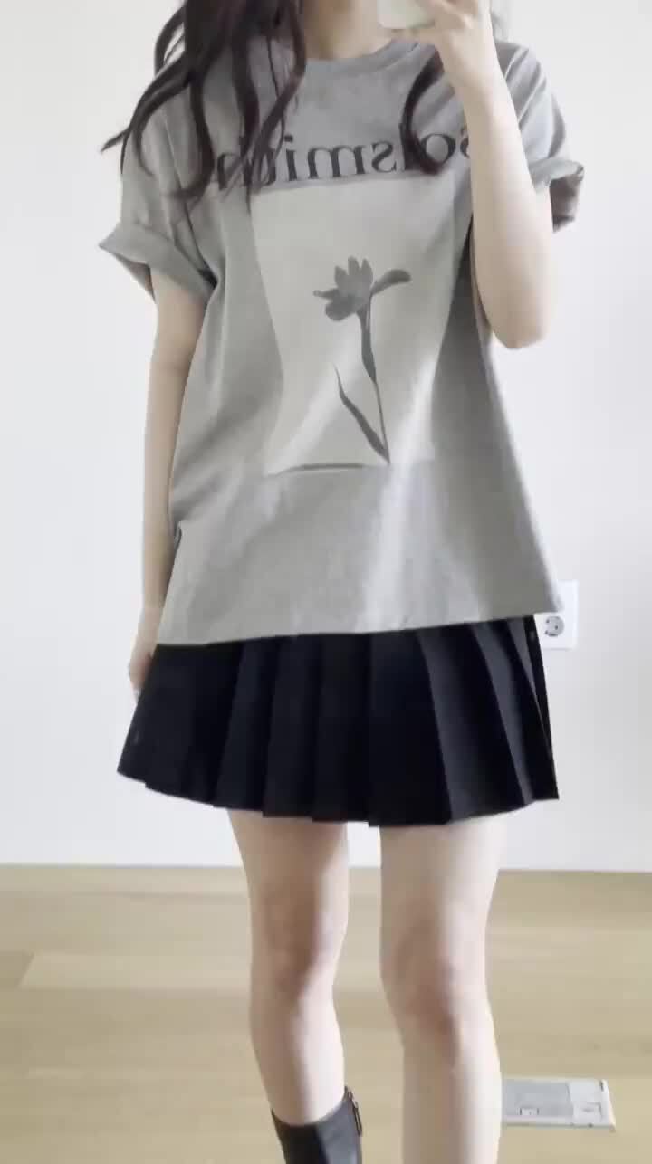 Amygrace - Korean Women Fashion - #momslook - Smith Print Tee