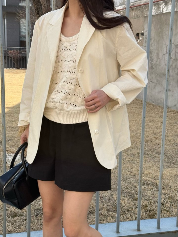 Amygrace - Korean Women Fashion - #momslook - Button Cotton Shorts - 5