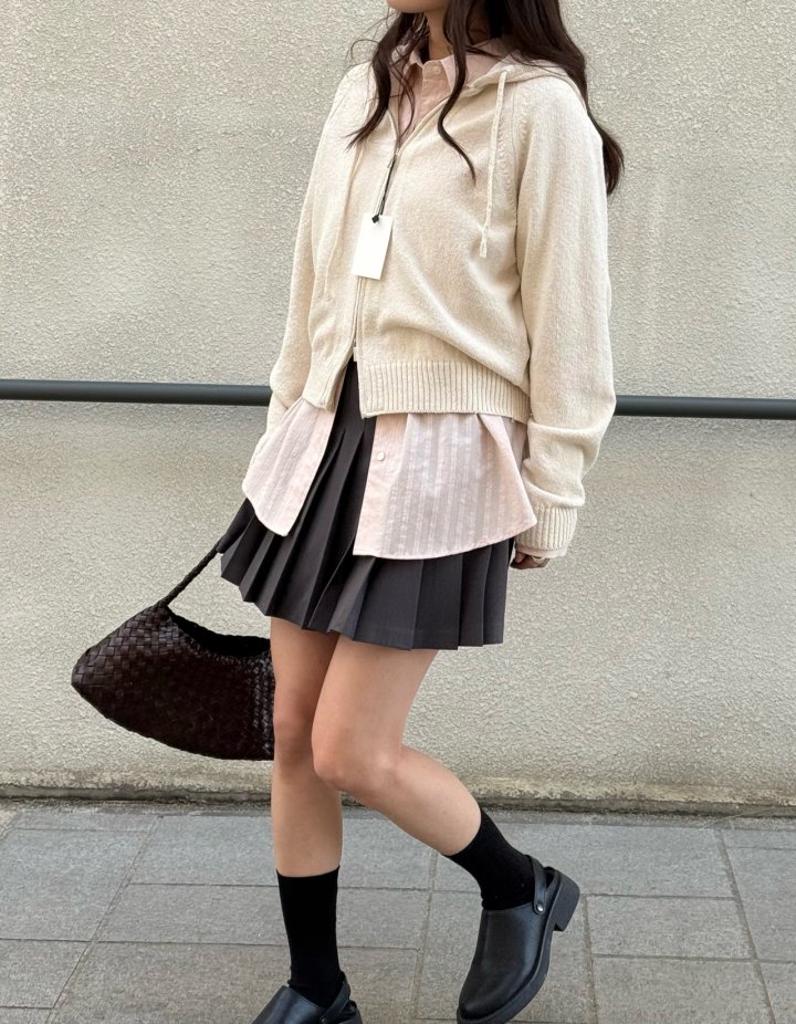 Amygrace - Korean Women Fashion - #pursuepretty - Bridge Hood Knit Jacket - 10