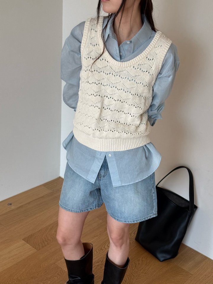 Amygrace - Korean Women Fashion - #pursuepretty - Melody Sripe Pin Shirt - 5
