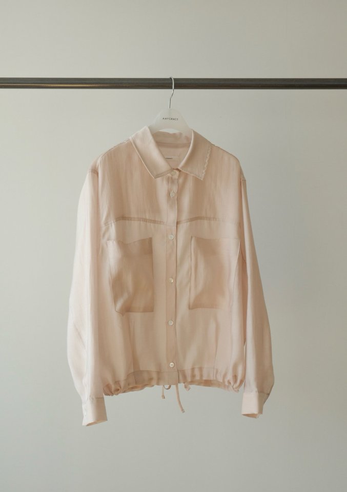Amygrace - Korean Women Fashion - #pursuepretty - Ribbon String Blouse