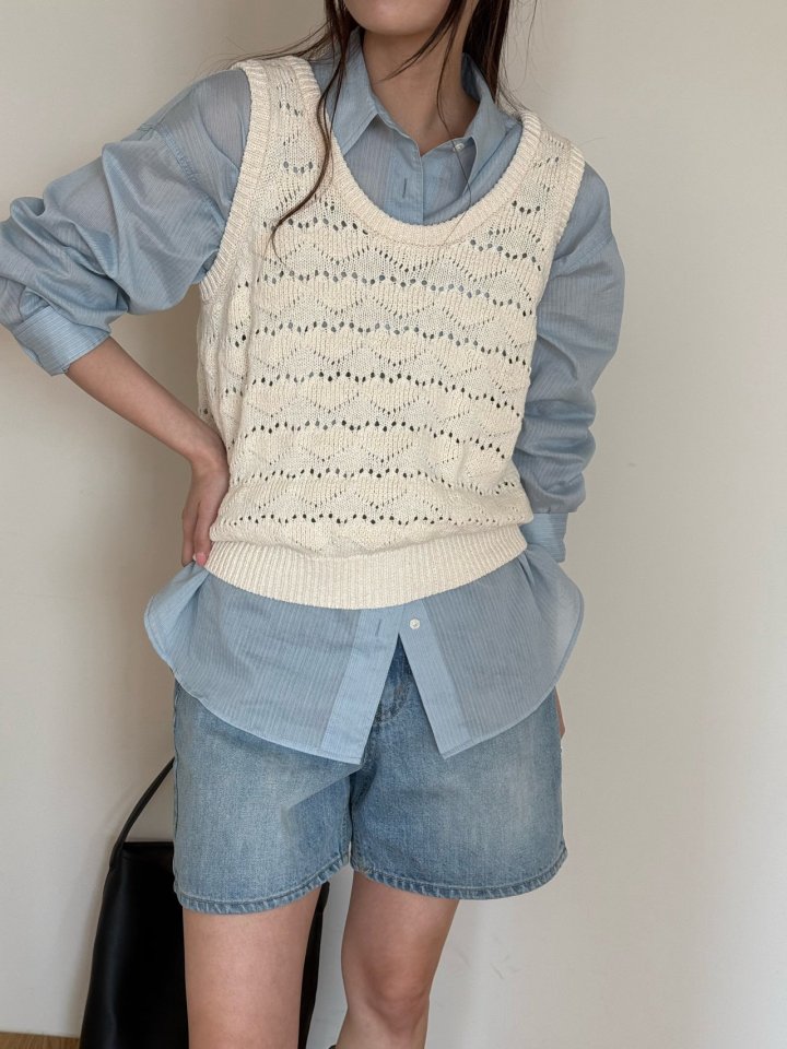 Amygrace - Korean Women Fashion - #restrostyle - Melody Sripe Pin Shirt - 6