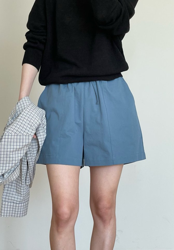 Amygrace - Korean Women Fashion - #romanticstyle - Button Cotton Shorts