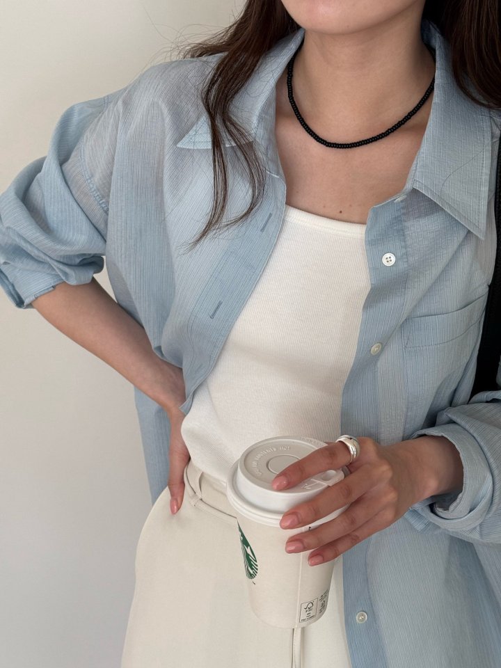 Amygrace - Korean Women Fashion - #shopsmall - Melody Sripe Pin Shirt - 8
