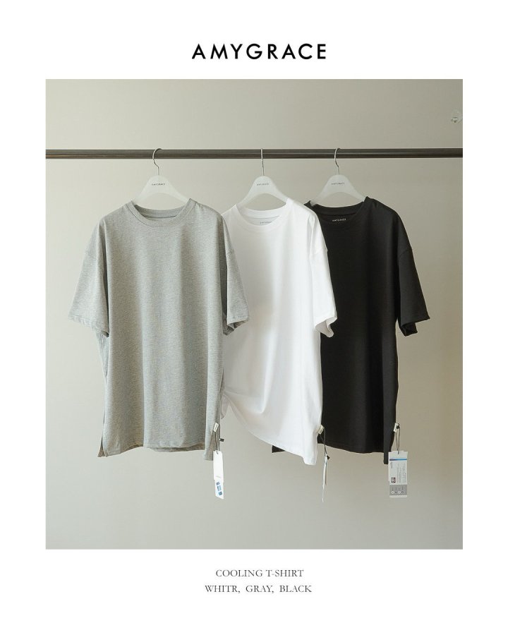 Amygrace - Korean Women Fashion - #shopsmall - Cooling Loosefit Boxy Tee