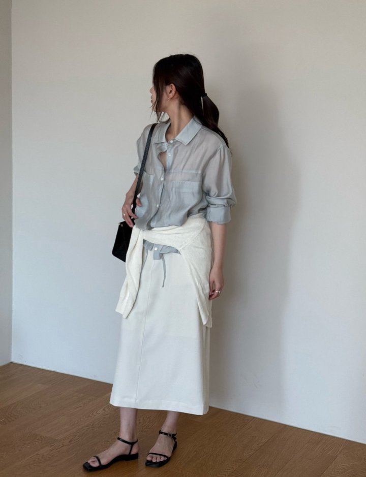 Amygrace - Korean Women Fashion - #thatsdarling - Ribbon String Blouse - 5