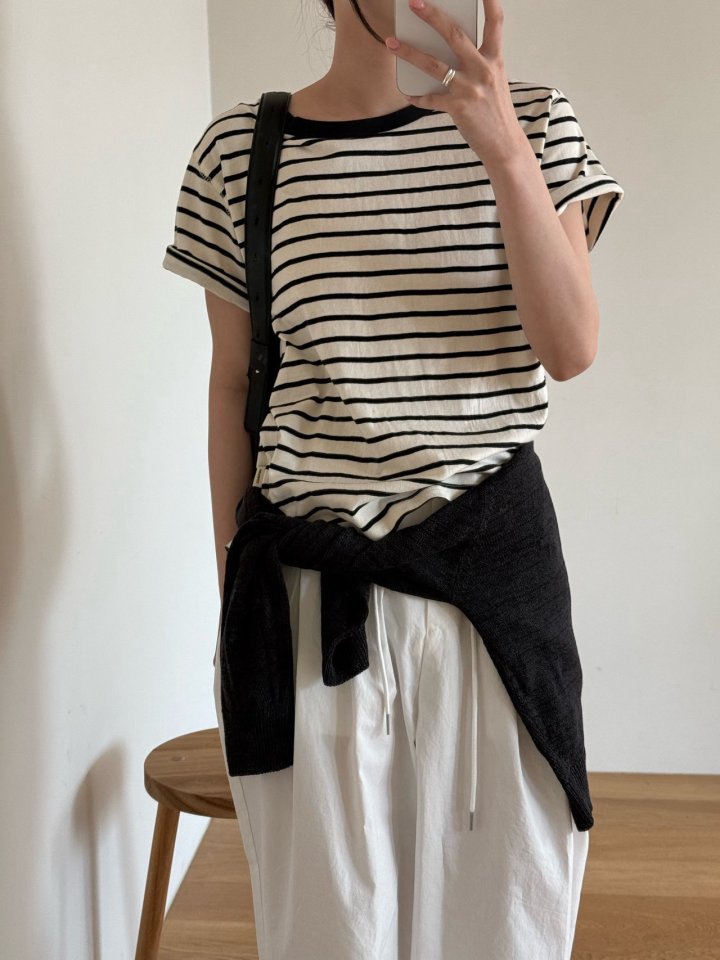 Amygrace - Korean Women Fashion - #thelittlethings - Leo Stripe Tee - 7