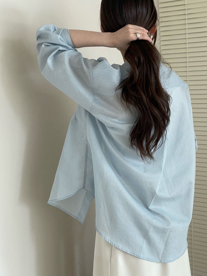 Amygrace - Korean Women Fashion - #vintageinspired - Melody Sripe Pin Shirt - 3