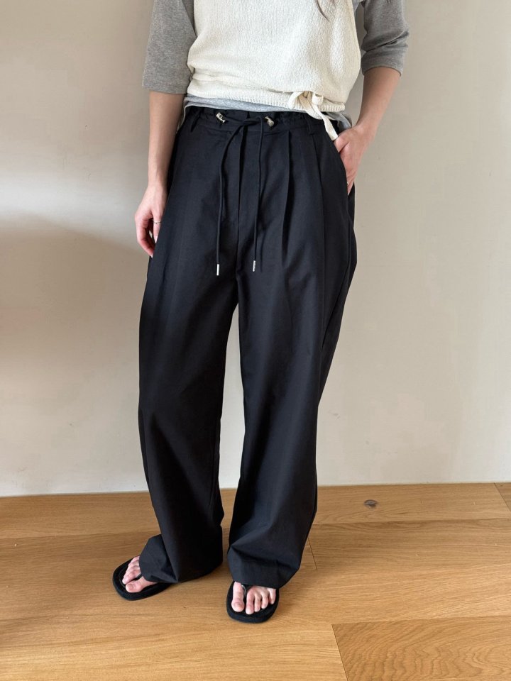 Amygrace - Korean Women Fashion - #womensfashion - Micael String Cotton Pants