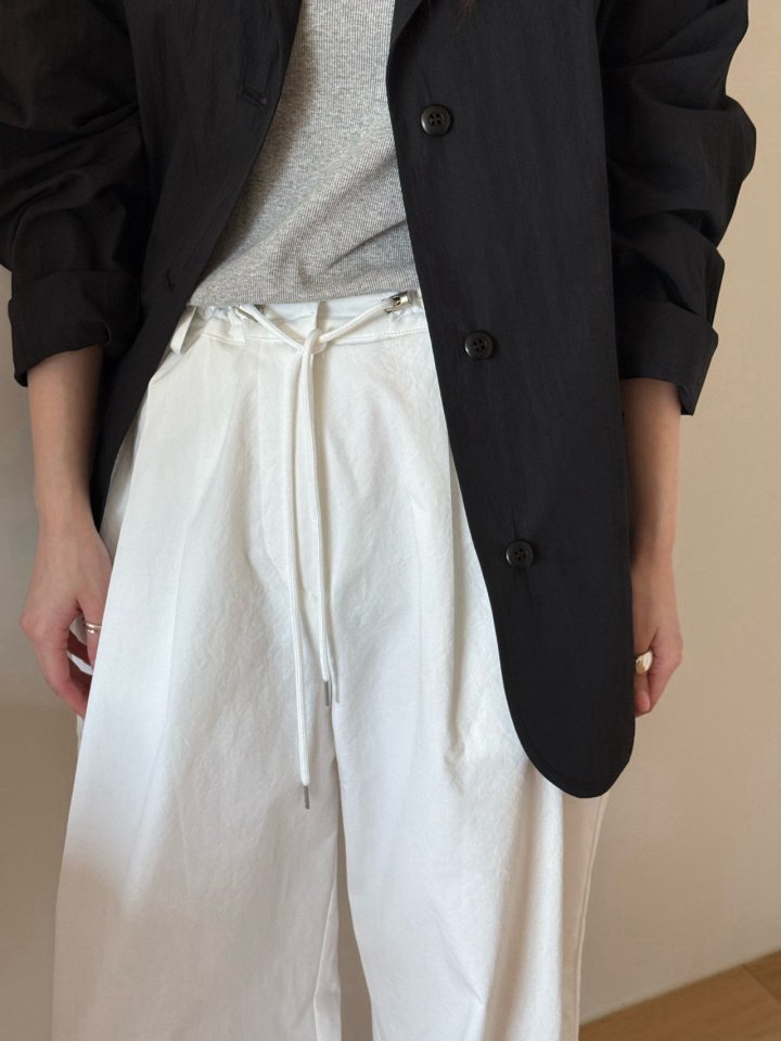 Amygrace - Korean Women Fashion - #womensfashion - Micael String Cotton Pants - 5