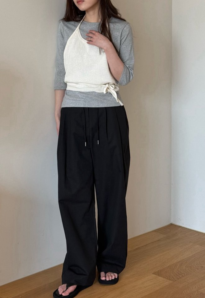 Amygrace - Korean Women Fashion - #womensfashion - Micael String Cotton Pants - 9