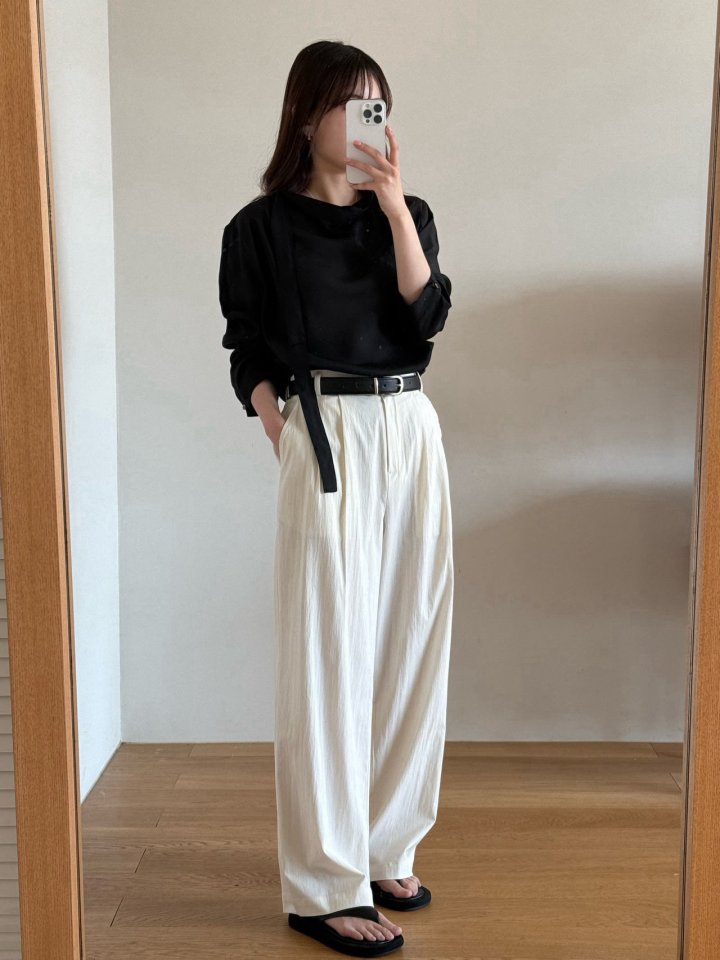 Amygrace - Korean Women Fashion - #womensfashion - Mermaid Tie Blouse - 10