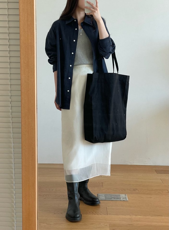 Amygrace - Korean Women Fashion - #womensfashion - See Through Tone Skirt - 5