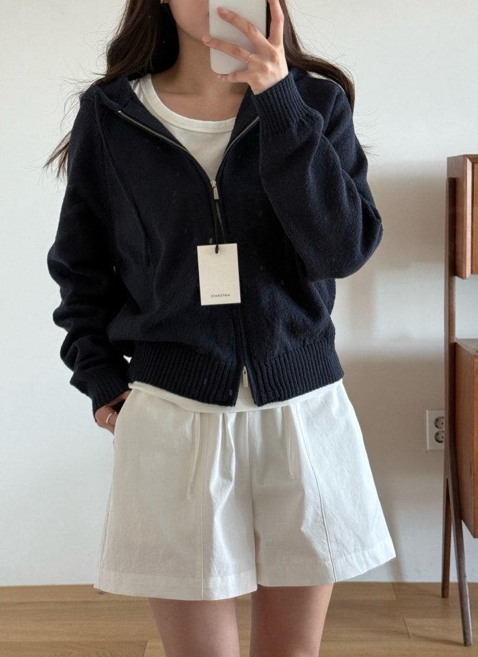 Amygrace - Korean Women Fashion - #womensfashion - Button Cotton Shorts - 10