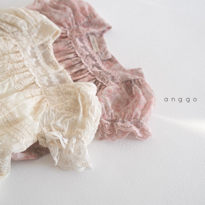 Anggo - Korean Baby Fashion - #babyoutfit - Bebe Strawberry Cream Romper - 5