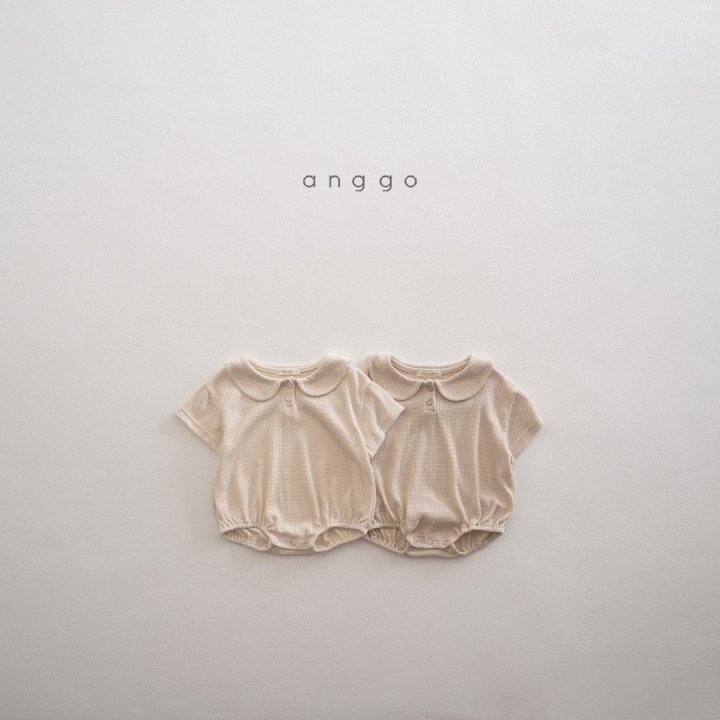 Anggo - Korean Baby Fashion - #onlinebabyshop - Bebe Wafer Collar Romper