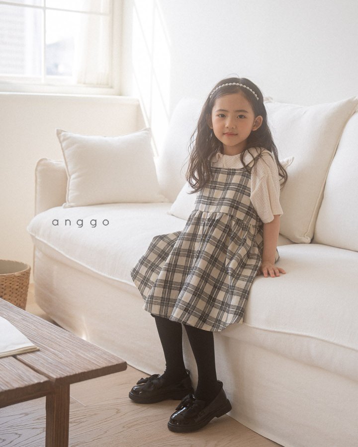 Anggo - Korean Children Fashion - #Kfashion4kids - Wafer Collar Tee - 2