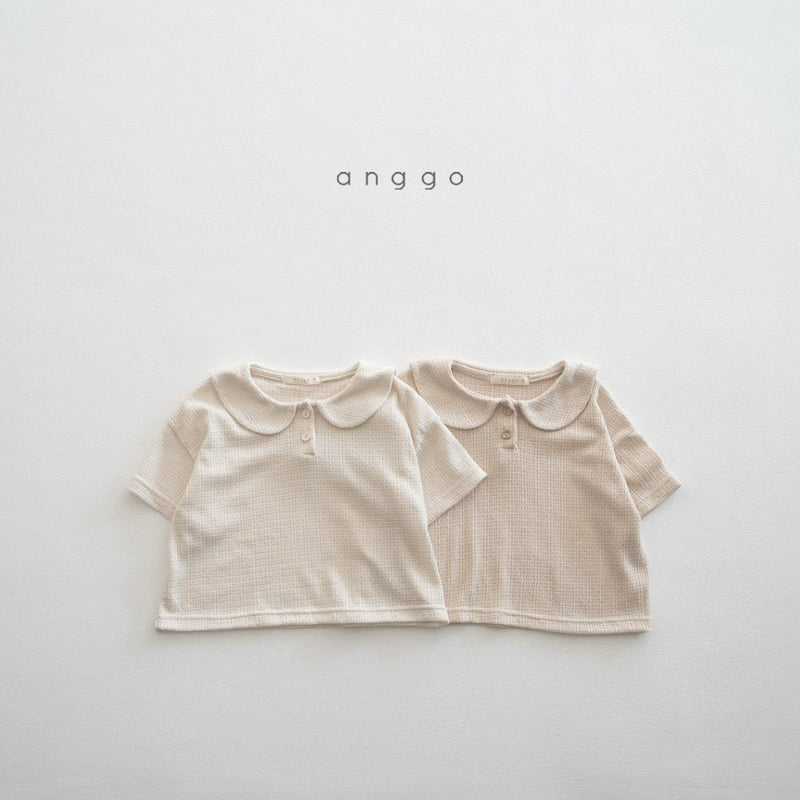 Anggo - Korean Children Fashion - #discoveringself - Wafer Collar Tee - 11