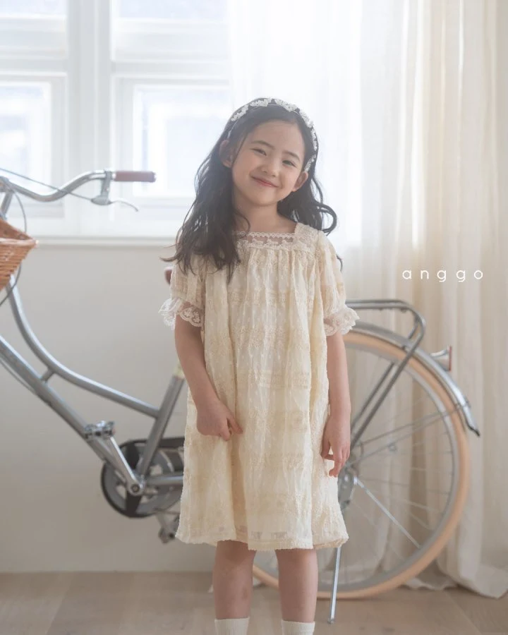 Anggo - Korean Children Fashion - #magicofchildhood - Strawberry Cream Dress - 9