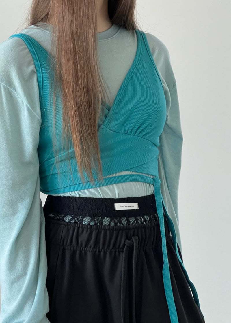 Another Avenue - Korean Women Fashion - #momslook - Balance Wrap Sleveless Tee - 7
