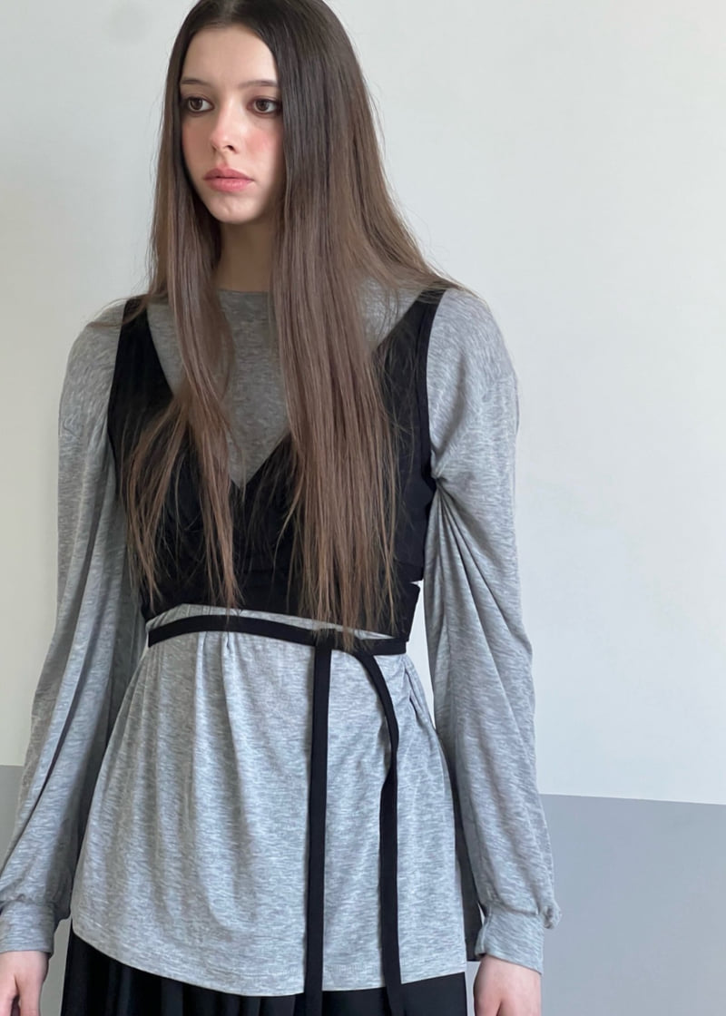 Another Avenue - Korean Women Fashion - #momslook - Balance Wrap Sleveless Tee - 9