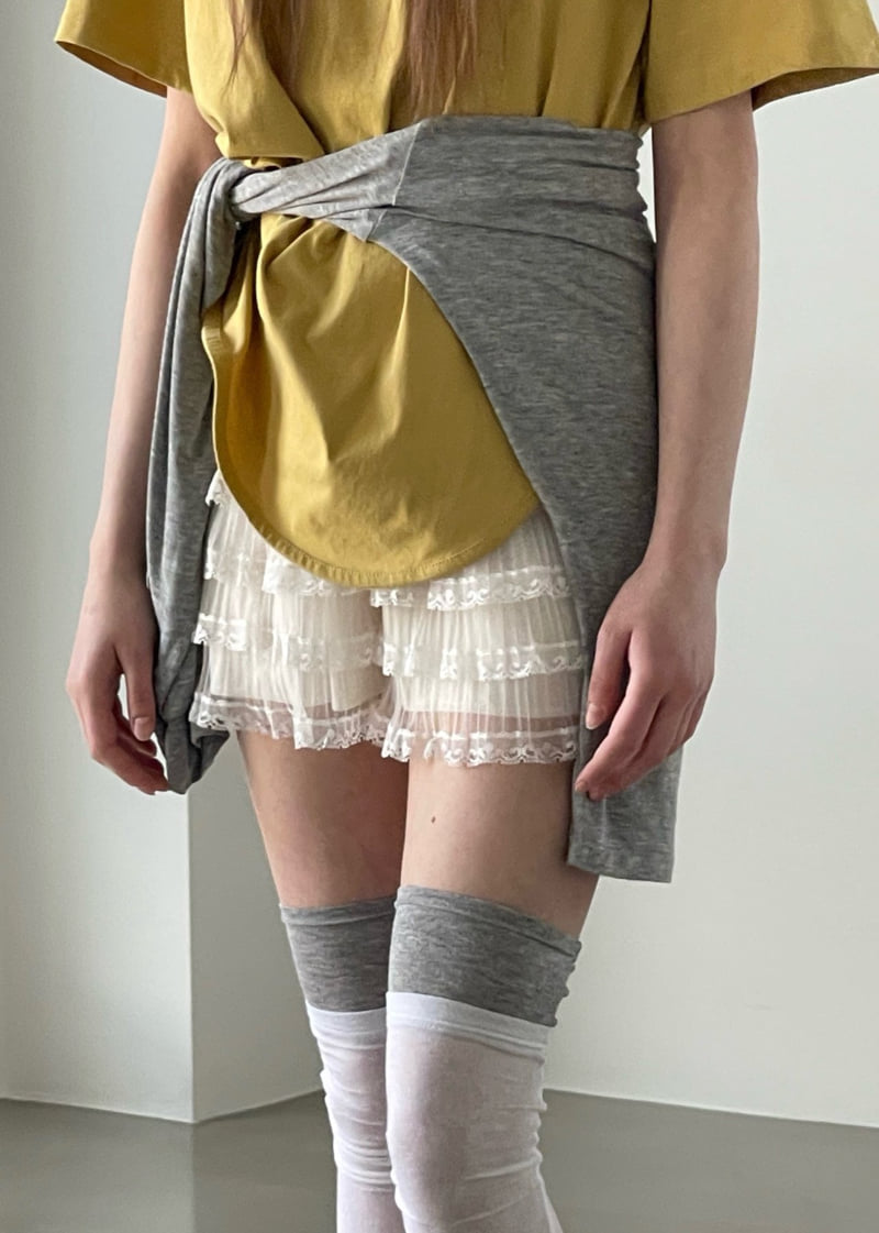 Another Avenue - Korean Women Fashion - #momslook - Lace Cancan Shorts - 5