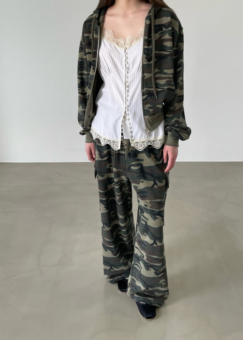 Another Avenue - Korean Women Fashion - #thatsdarling - Heat Camo Zip-up Jacket - 3