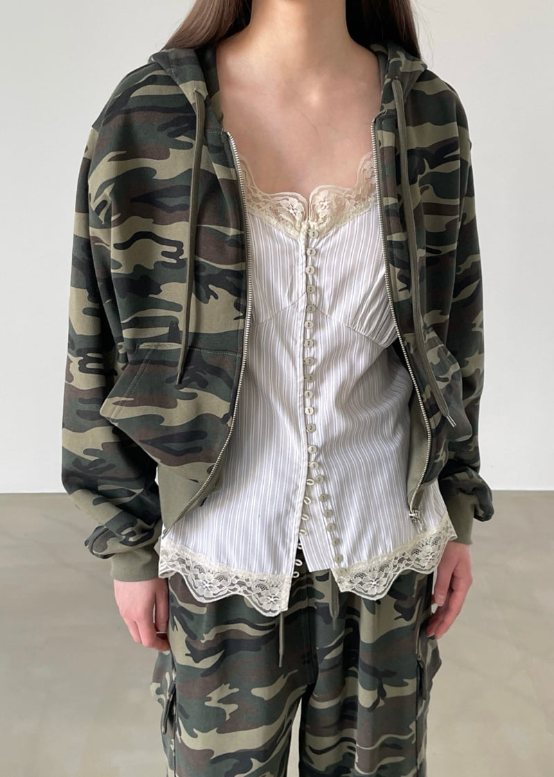 Another Avenue - Korean Women Fashion - #thatsdarling - Heat Camo Zip-up Jacket - 4