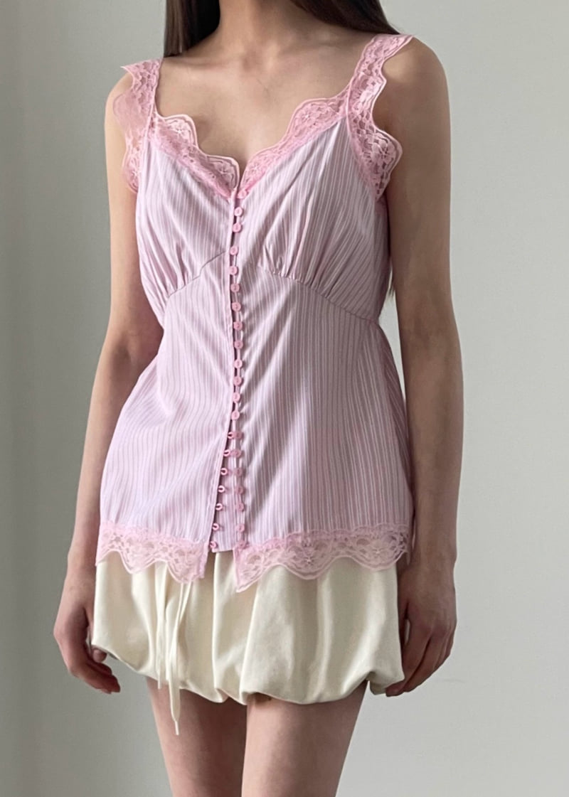 Another Avenue - Korean Women Fashion - #womensfashion - Hub Lace Sleeveless Blouse - 10