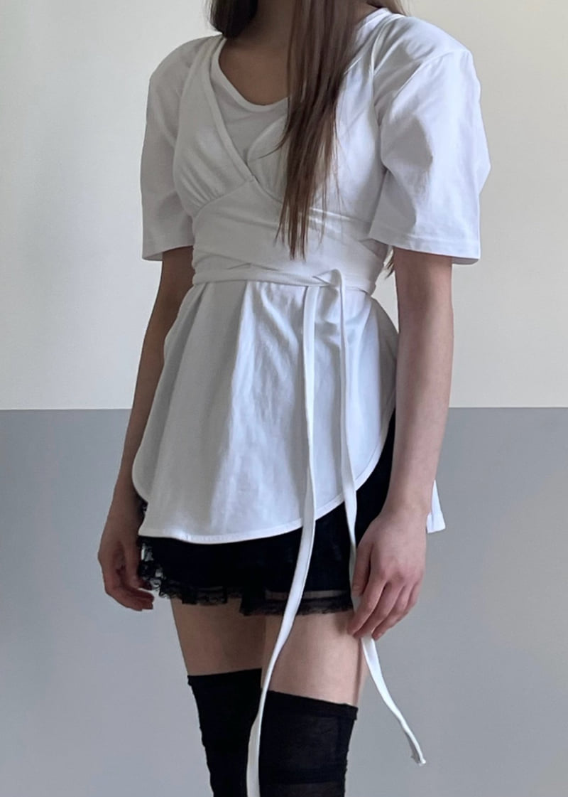 Another Avenue - Korean Women Fashion - #womensfashion - Balance Wrap Sleveless Tee - 2