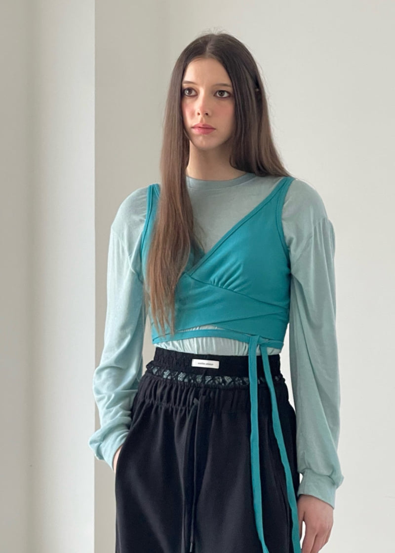 Another Avenue - Korean Women Fashion - #womensfashion - Balance Wrap Sleveless Tee - 6