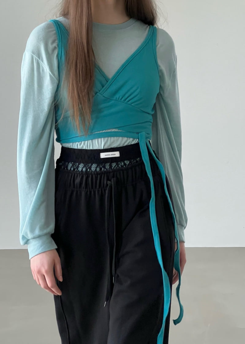 Another Avenue - Korean Women Fashion - #womensfashion - Balance Wrap Sleveless Tee - 8