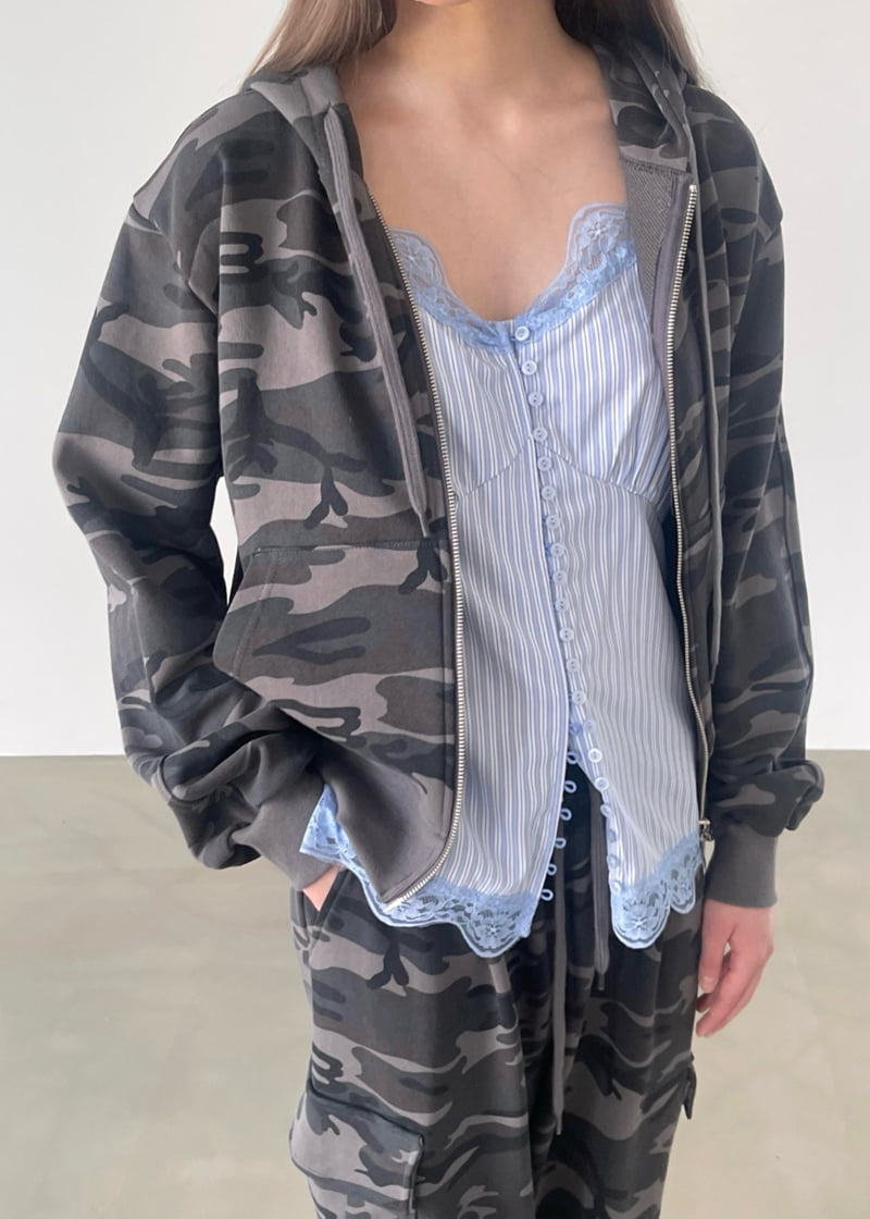 Another Avenue - Korean Women Fashion - #womensfashion - Heat Camo Zip-up Jacket - 10
