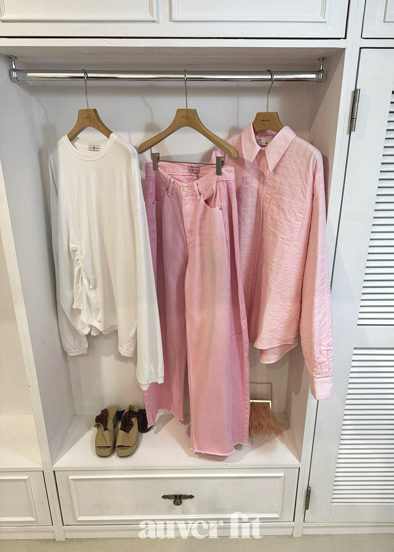 Auver_Fit - Korean Women Fashion - #momslook - Banding Shirring Tee - 5