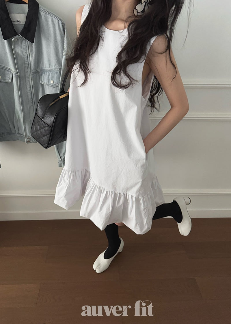 Auver_Fit - Korean Women Fashion - #momslook - Cotton Balloon Mini One-piece - 3