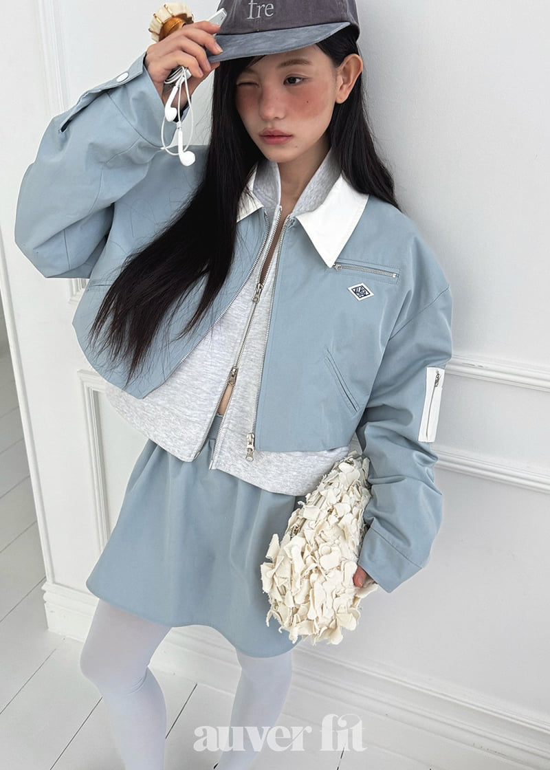 Auver_Fit - Korean Women Fashion - #womensfashion - Wappen Crop Jacket - 4