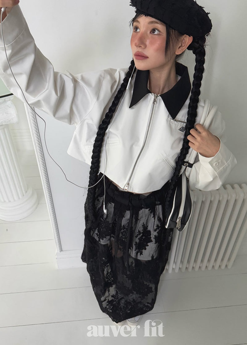 Auver_Fit - Korean Women Fashion - #momslook - Wappen Crop Jacket - 8