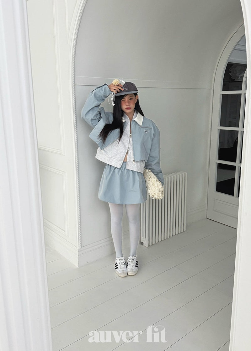 Auver_Fit - Korean Women Fashion - #momslook - Volume Wappen Mini Skirt - 12