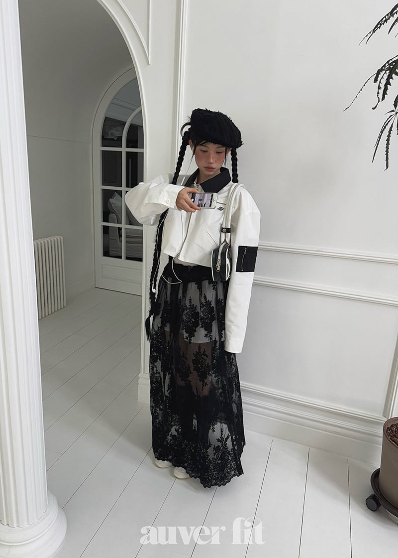 Auver_Fit - Korean Women Fashion - #womensfashion - Layered Lace Long Skirt - 4