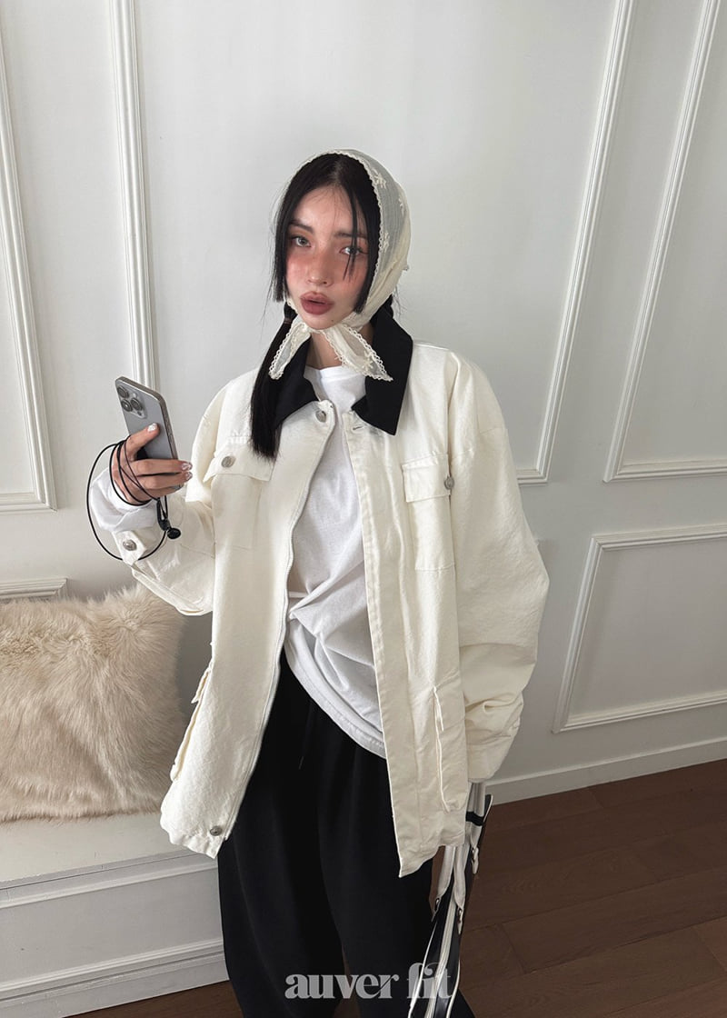 Auver_Fit - Korean Women Fashion - #momslook - Pigment Pocket Jumper - 10